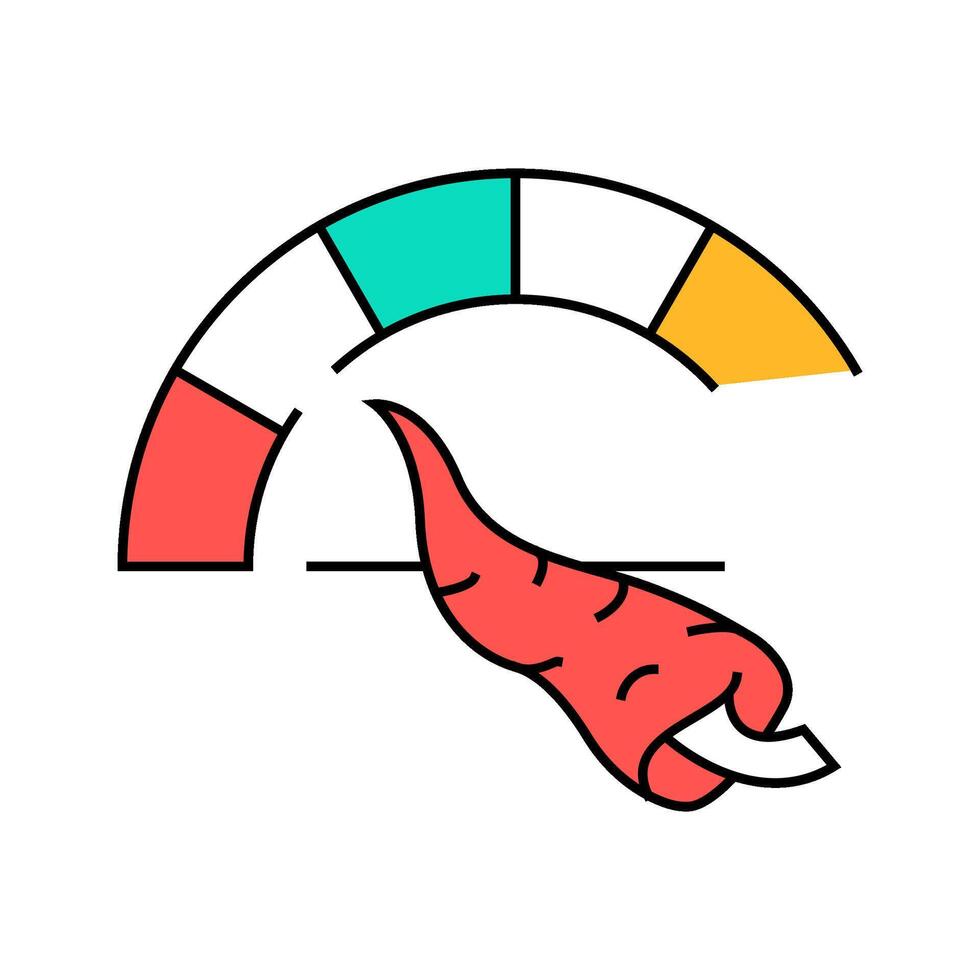 pepper spice taste scale icon color illustration vector
