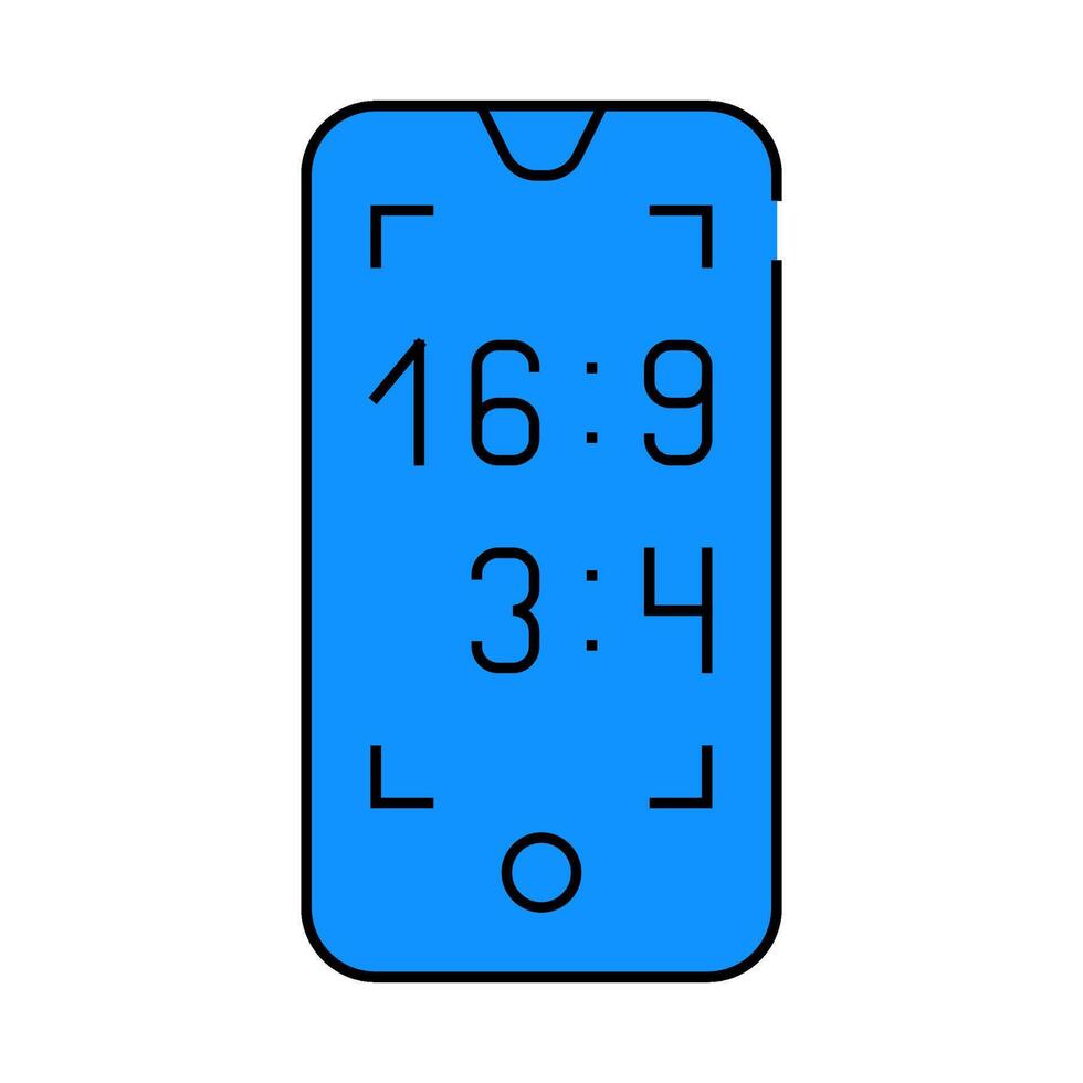 choosing an aspect ratio icon color illustration vector