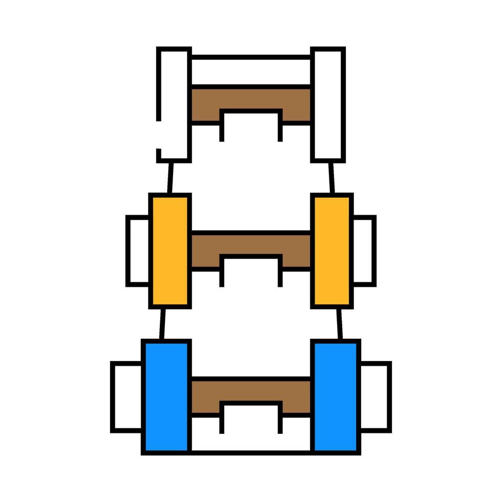 dumbbells gym equipment icon color illustration vector