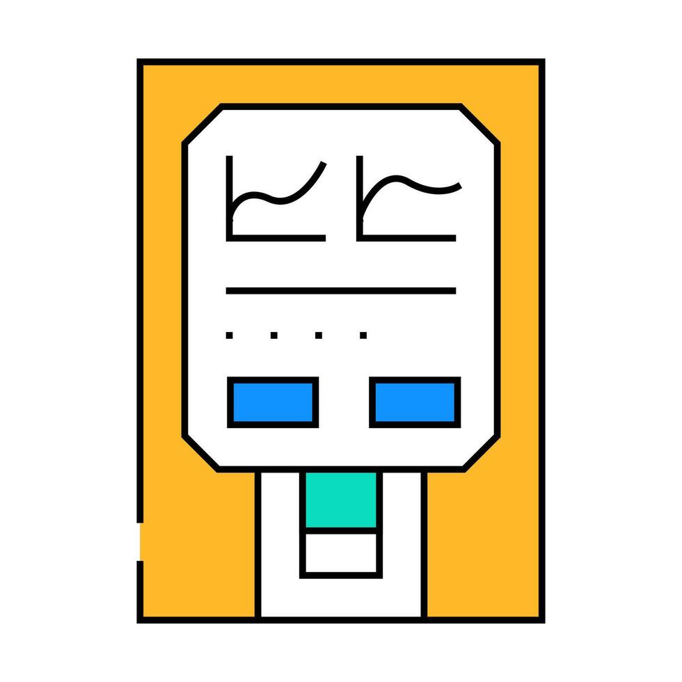 medical analyzer icon color illustration vector