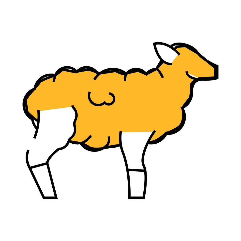 sheep farm animal icon color illustration vector
