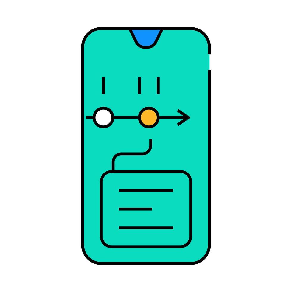 mobile app for planning icon color illustration vector