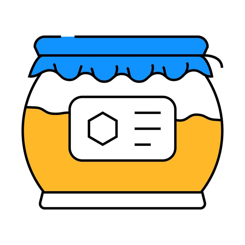 honey jar icon color illustration vector