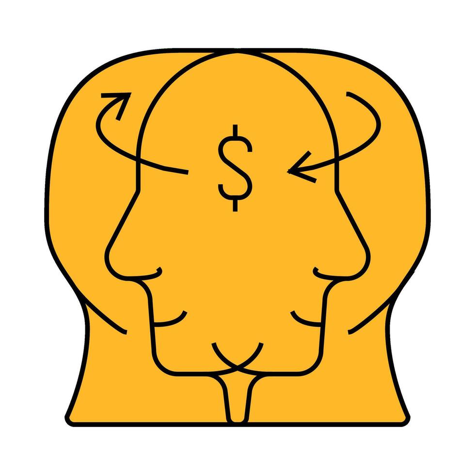 sharing thoughts business consultant icon color illustration vector
