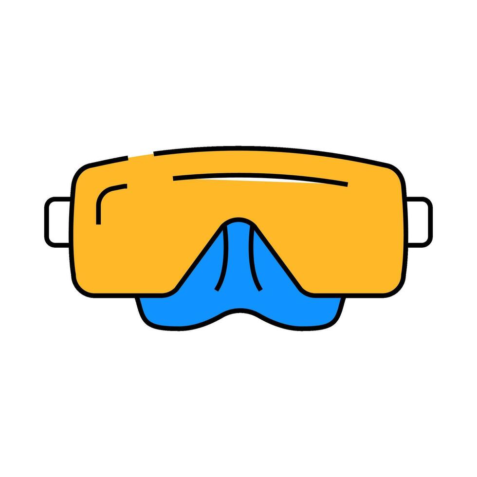 mask diver accessory icon color illustration vector