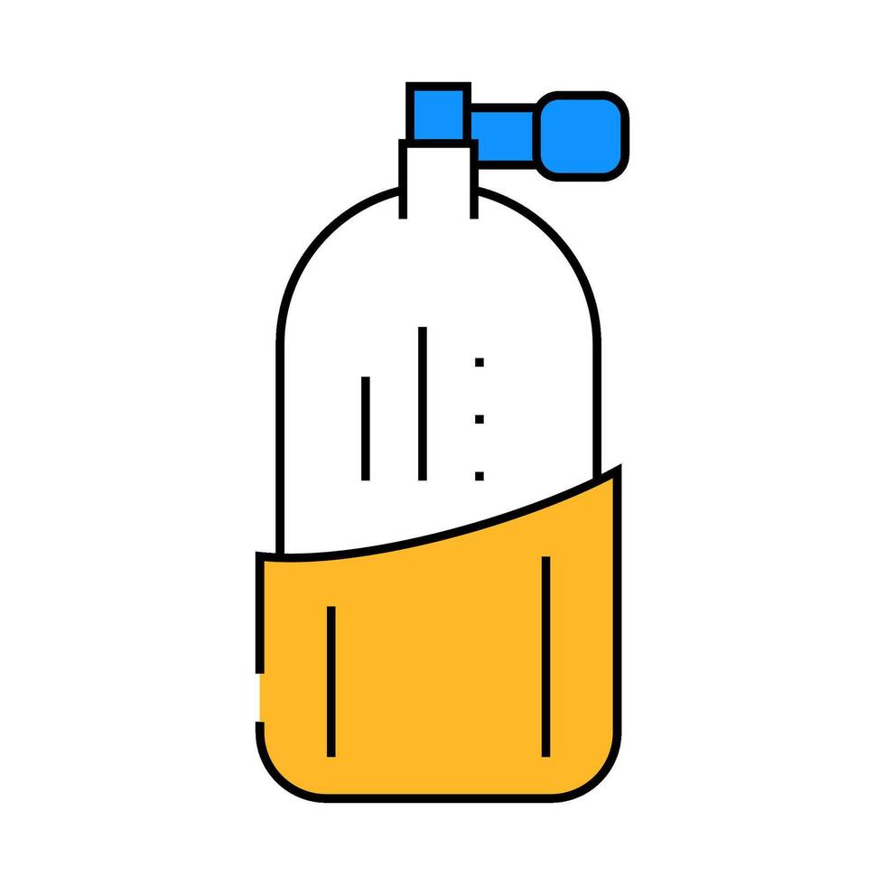 oxygen cylinder icon color illustration vector