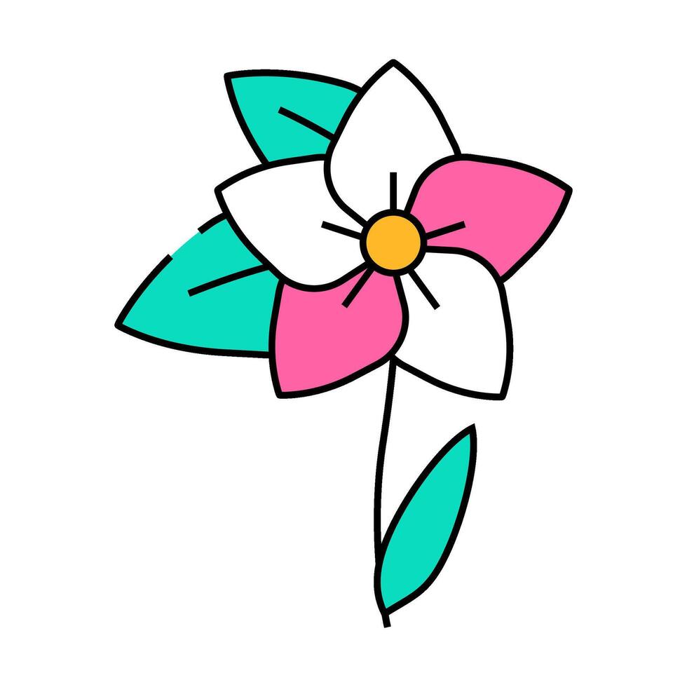 jasmine flower icon color illustration vector