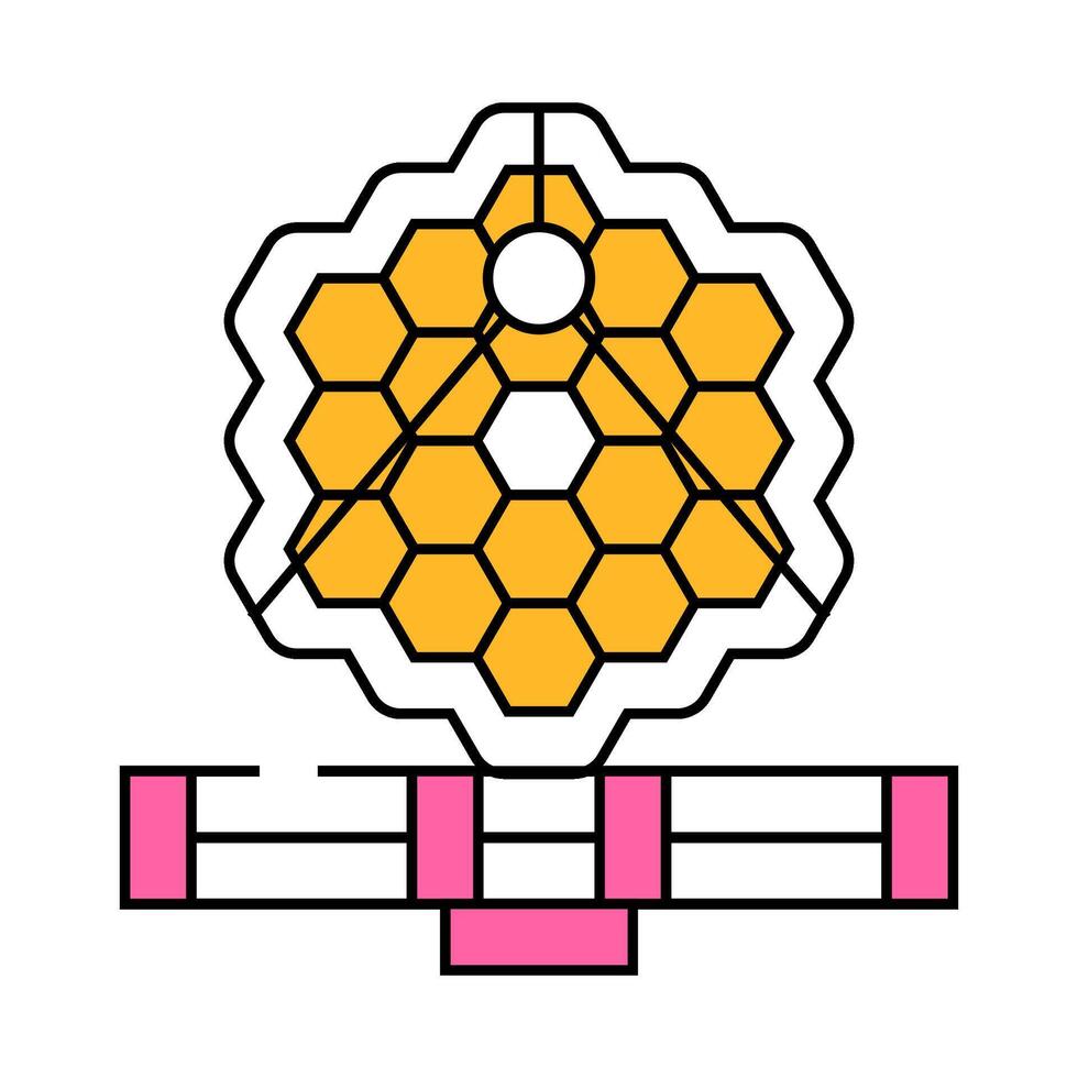 james webb space telescope icon color illustration vector