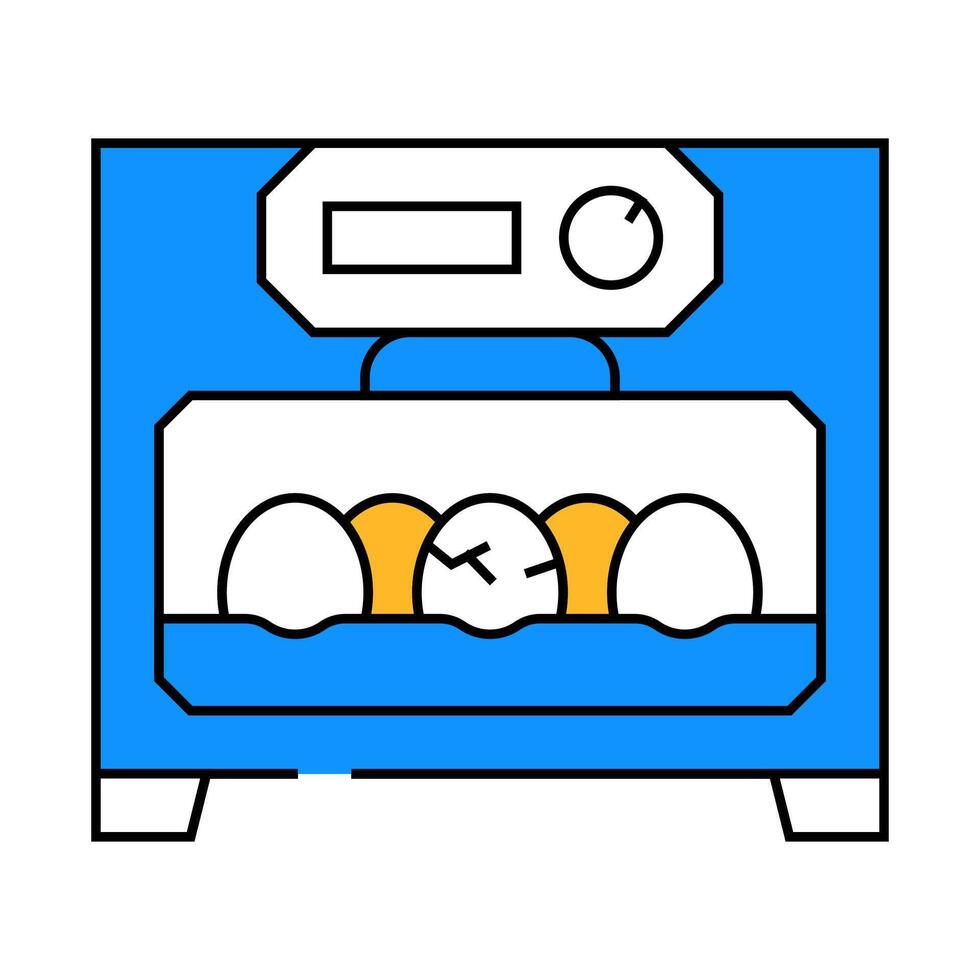 incubator bird farm equipment icon color illustration vector