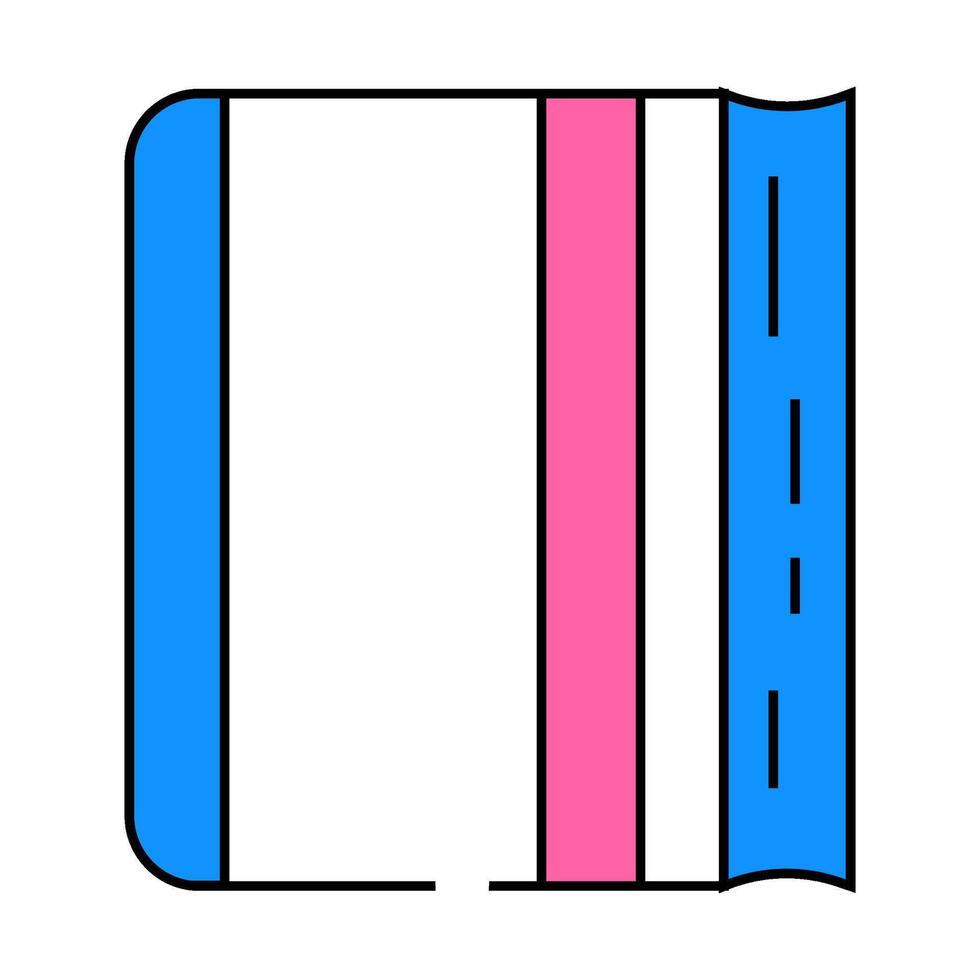diary for writing icon color illustration vector