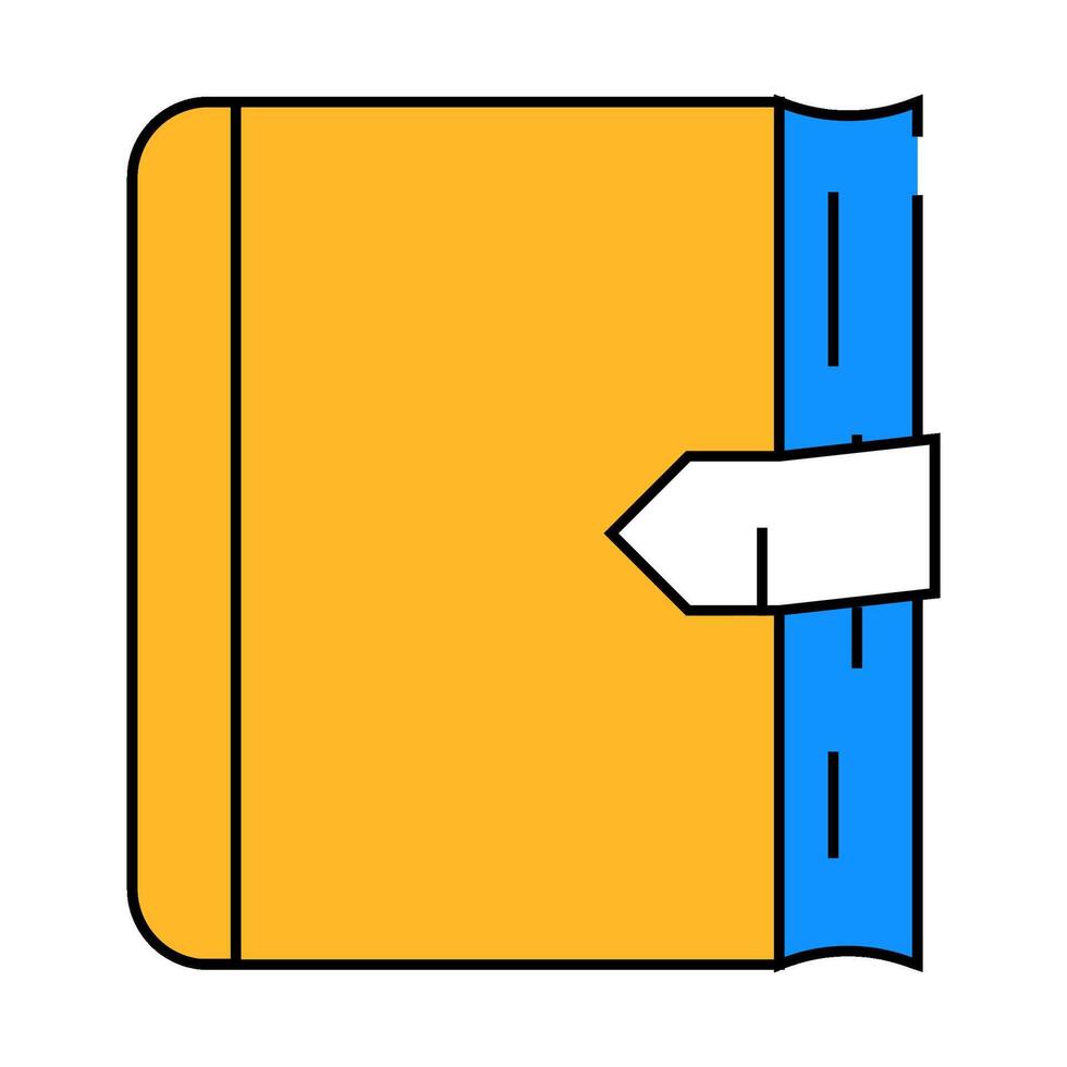 diary notebook icon color illustration vector