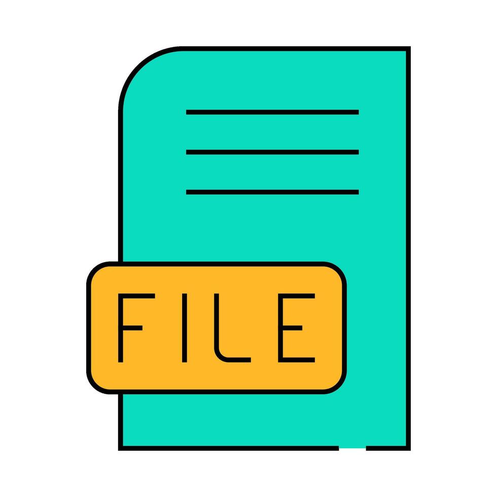 file digital document icon color illustration vector