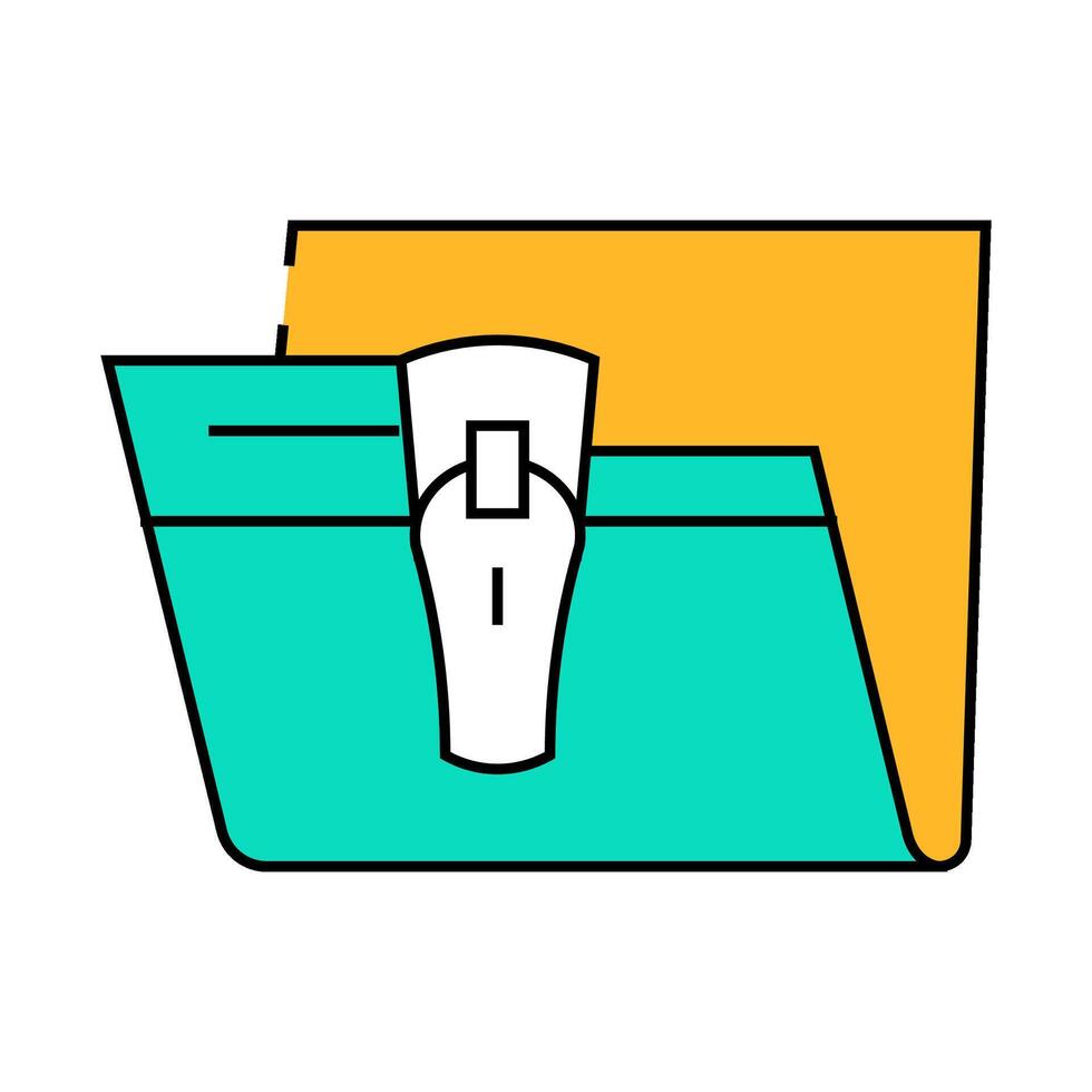 save file in folder icon color illustration vector