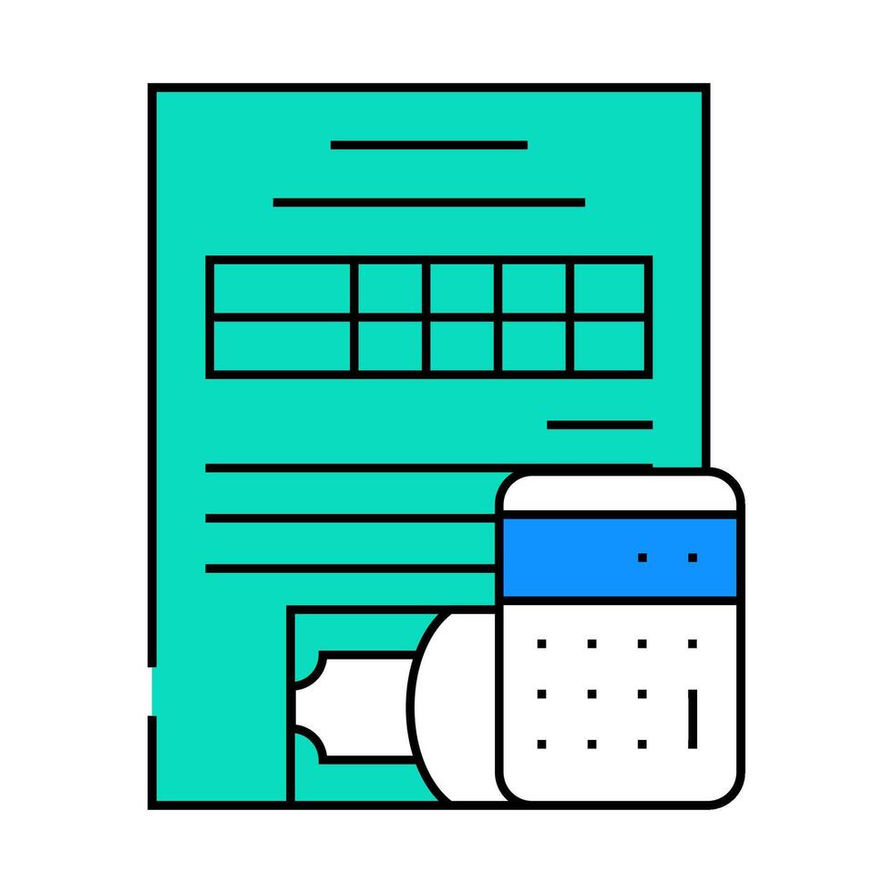 income money report icon color illustration vector