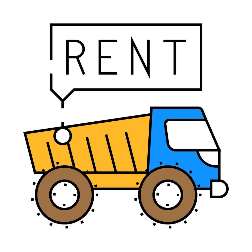 delivery of special transport truck icon color illustration vector