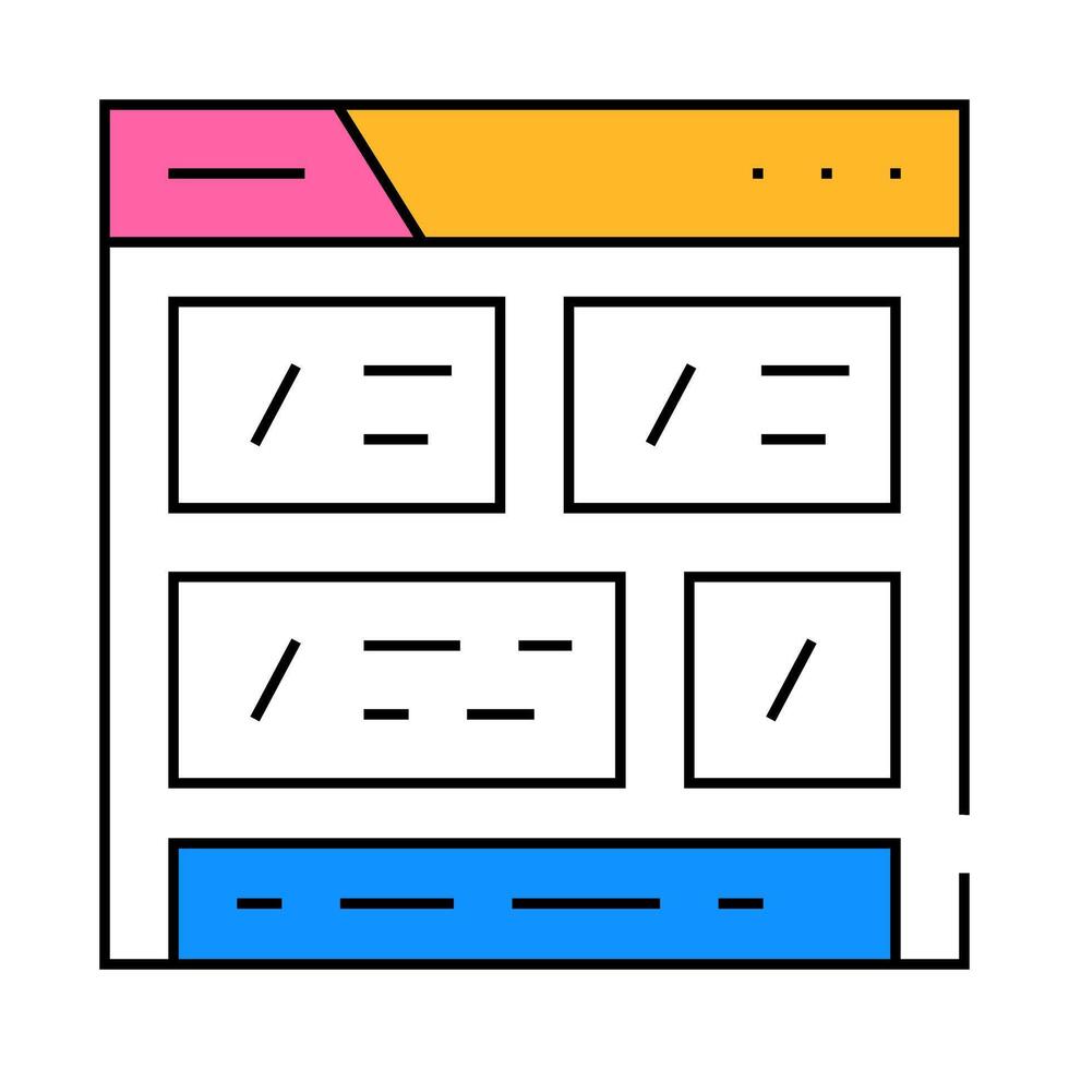 website with discounts icon color illustration vector