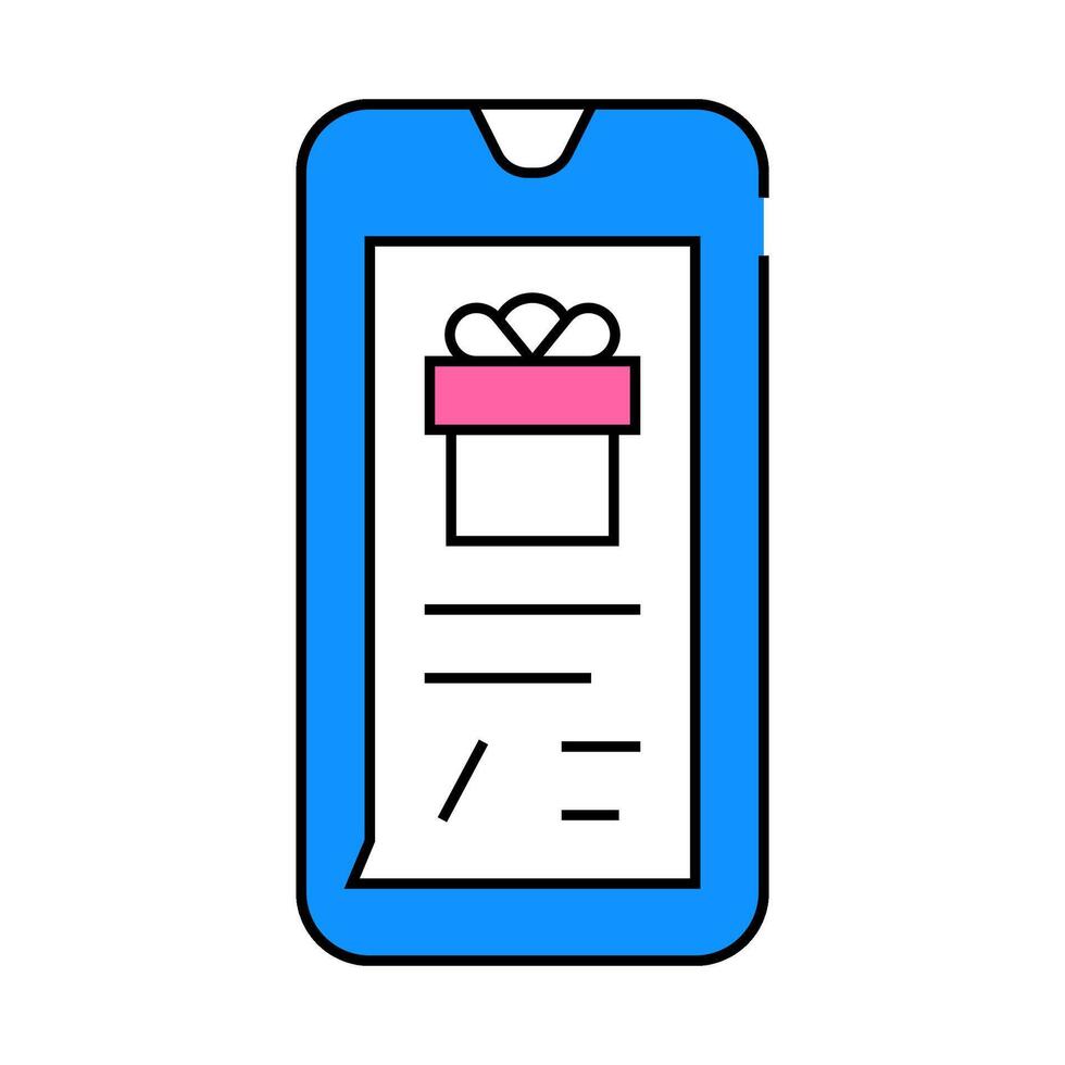 newsletter in messenger icon color illustration vector