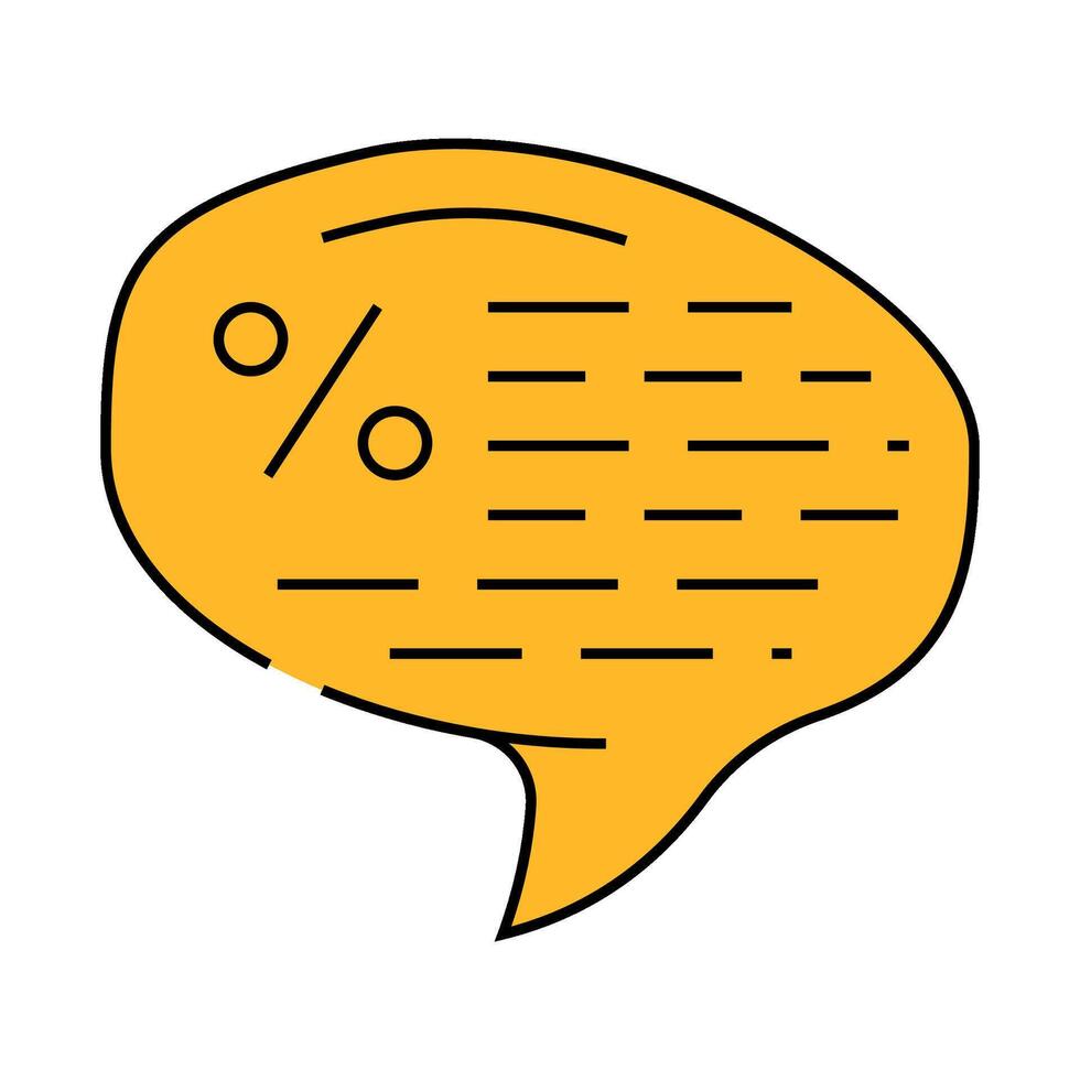 rumors talk about discounts icon color illustration vector