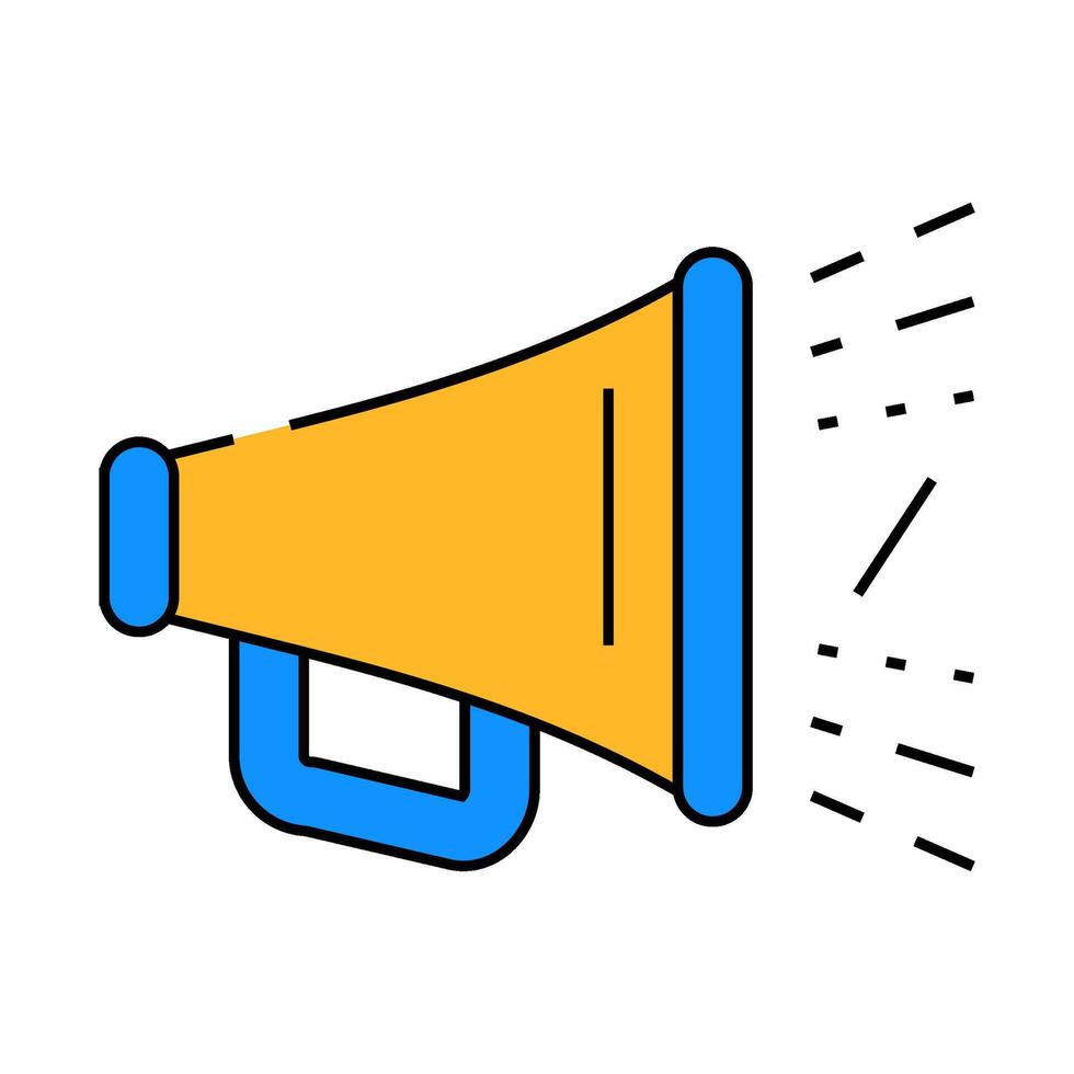 megaphone accessory for advertising icon color illustration vector