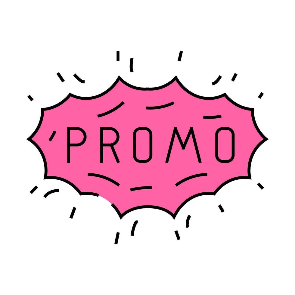 explosion promo icon color illustration vector