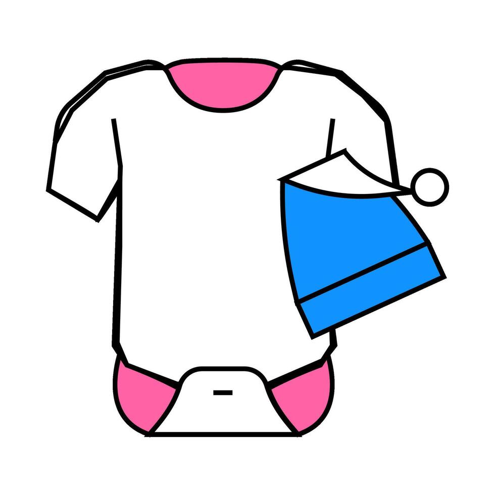 cloth for newborn baby icon color illustration vector