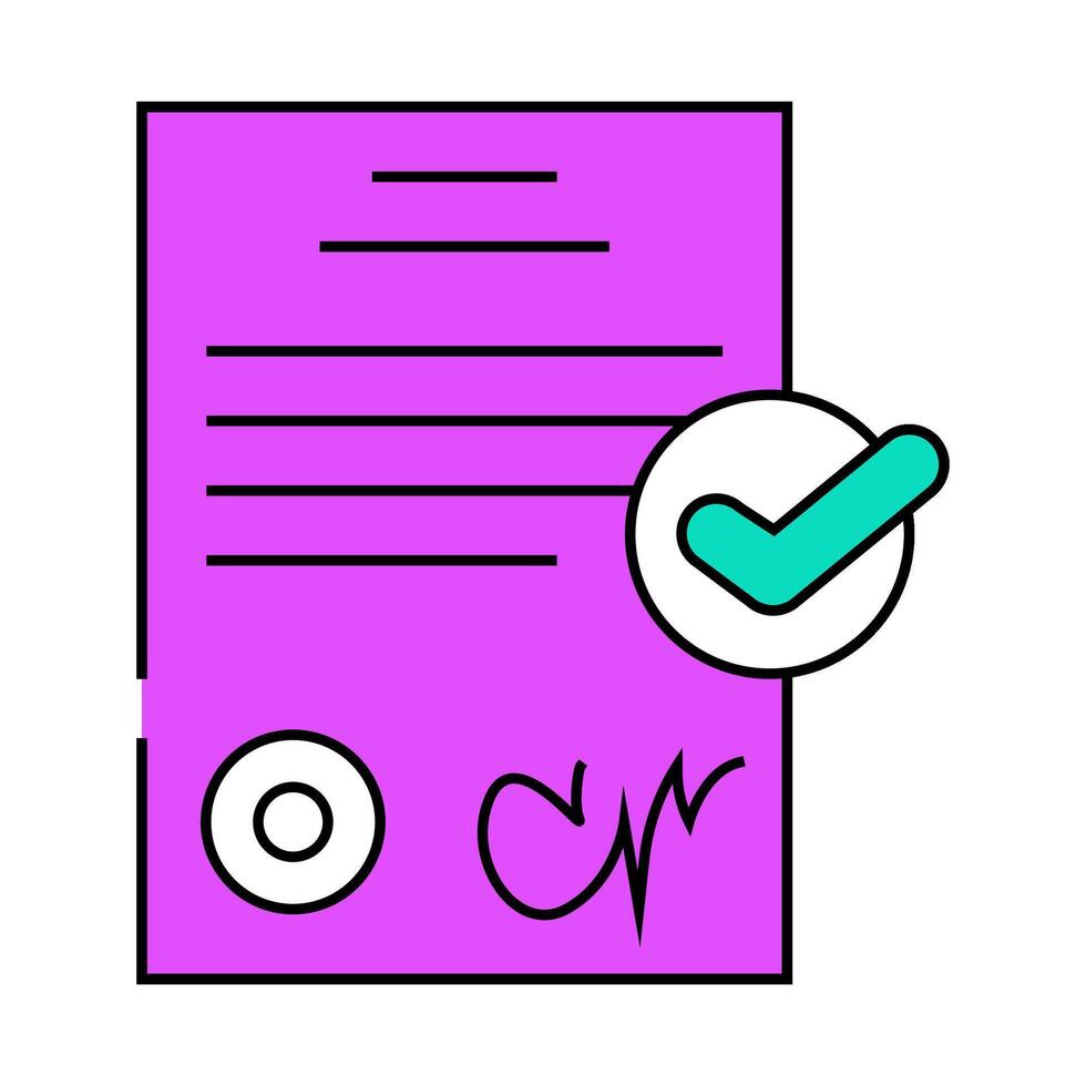 documentation compliance icon color illustration vector