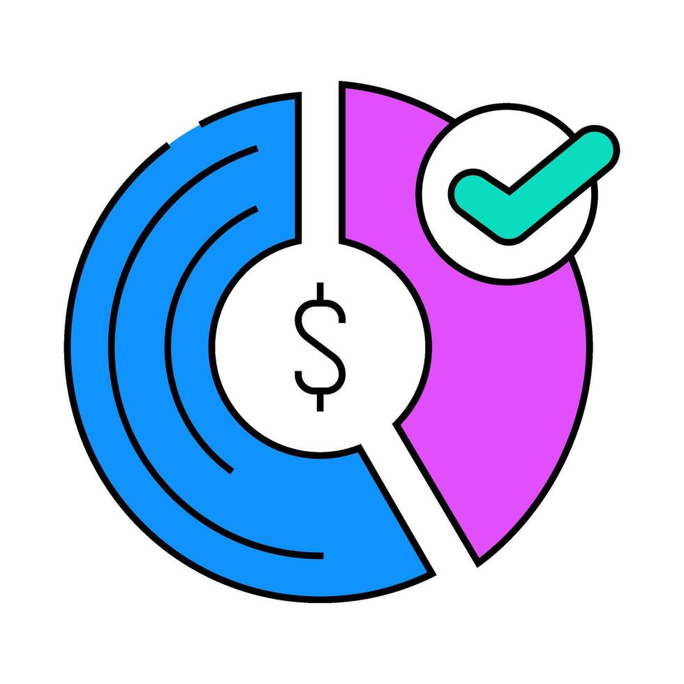 schedule compliance icon color illustration vector