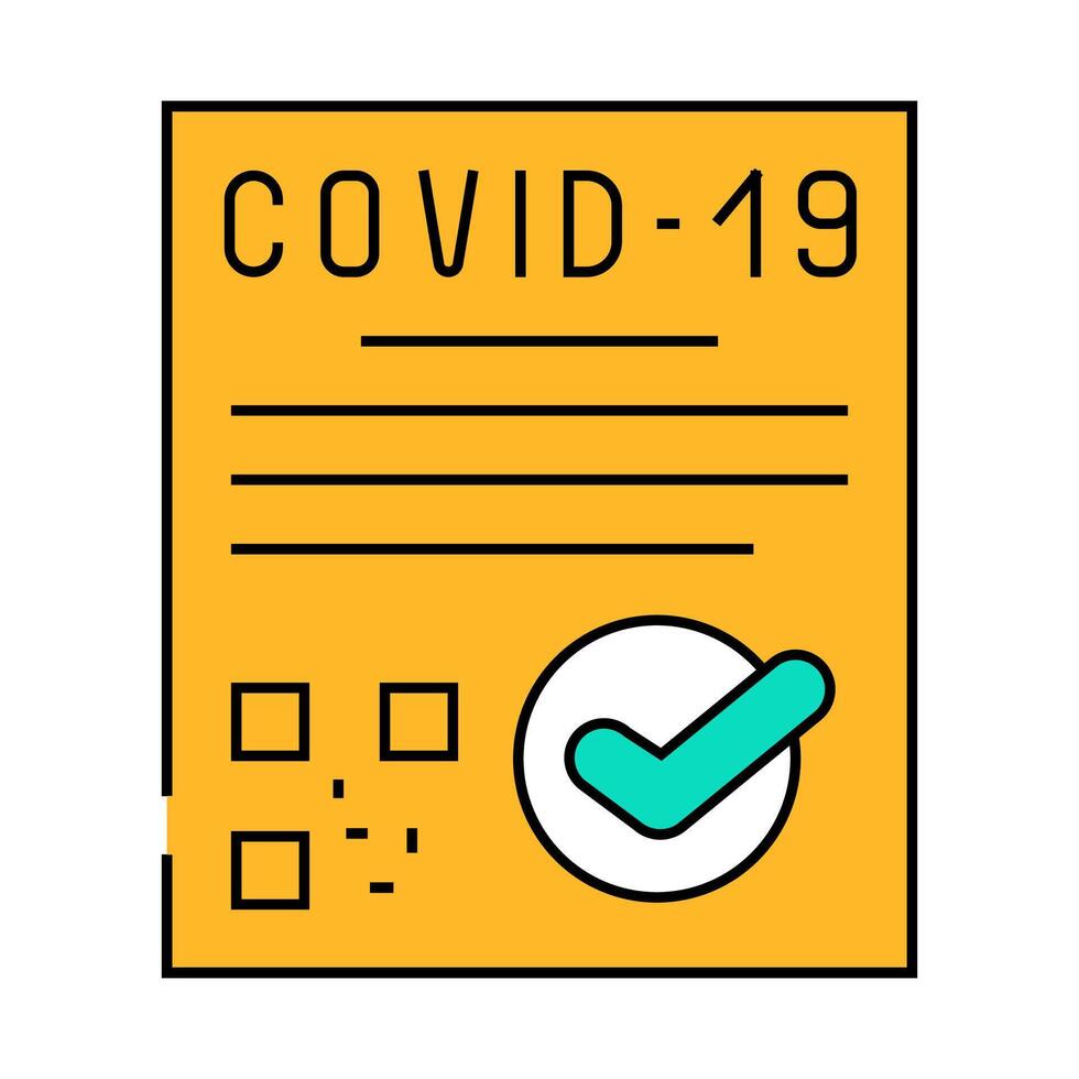 covid certificate compliance icon color illustration 49822737 Vector