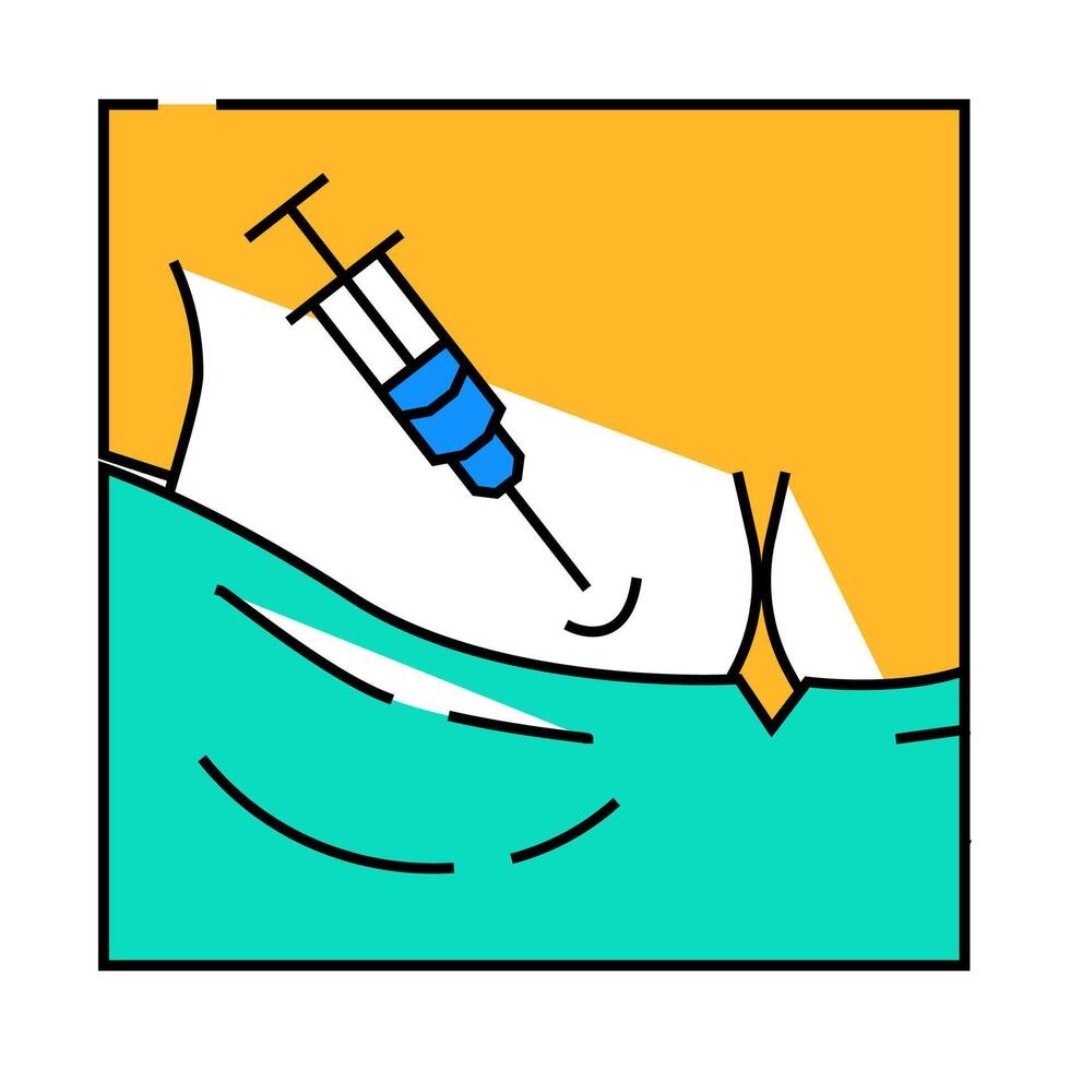 mesotherapy rejuvenation zones icon color illustration vector