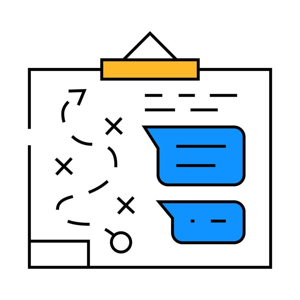plan business strategy icon color illustration vector