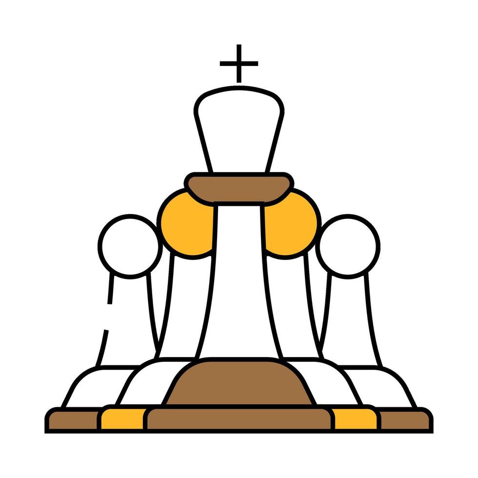 chess game icon color illustration vector