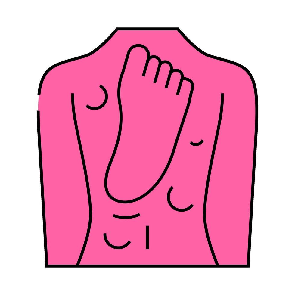 back and leg shiatsu icon color illustration vector