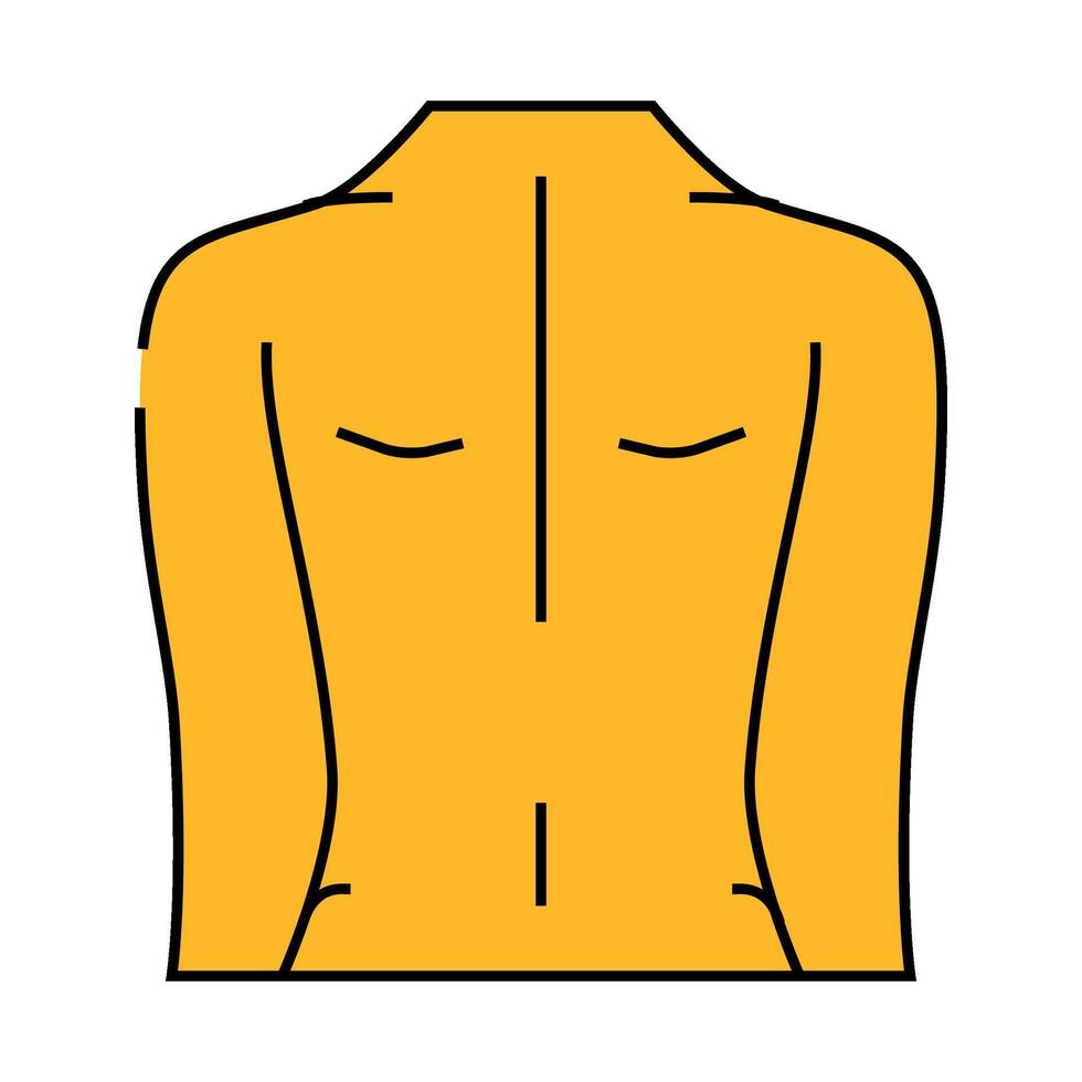 back massage icon color illustration vector