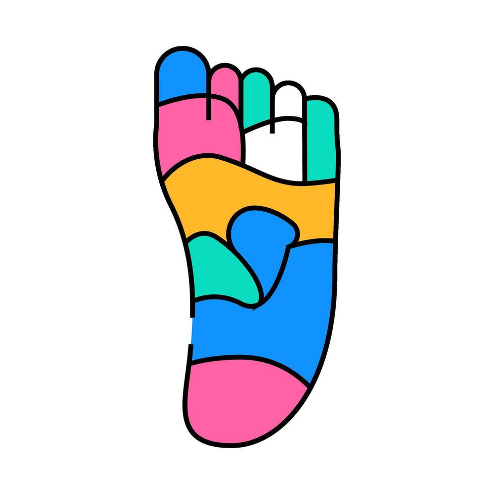 shiatsu massage icon color illustration vector