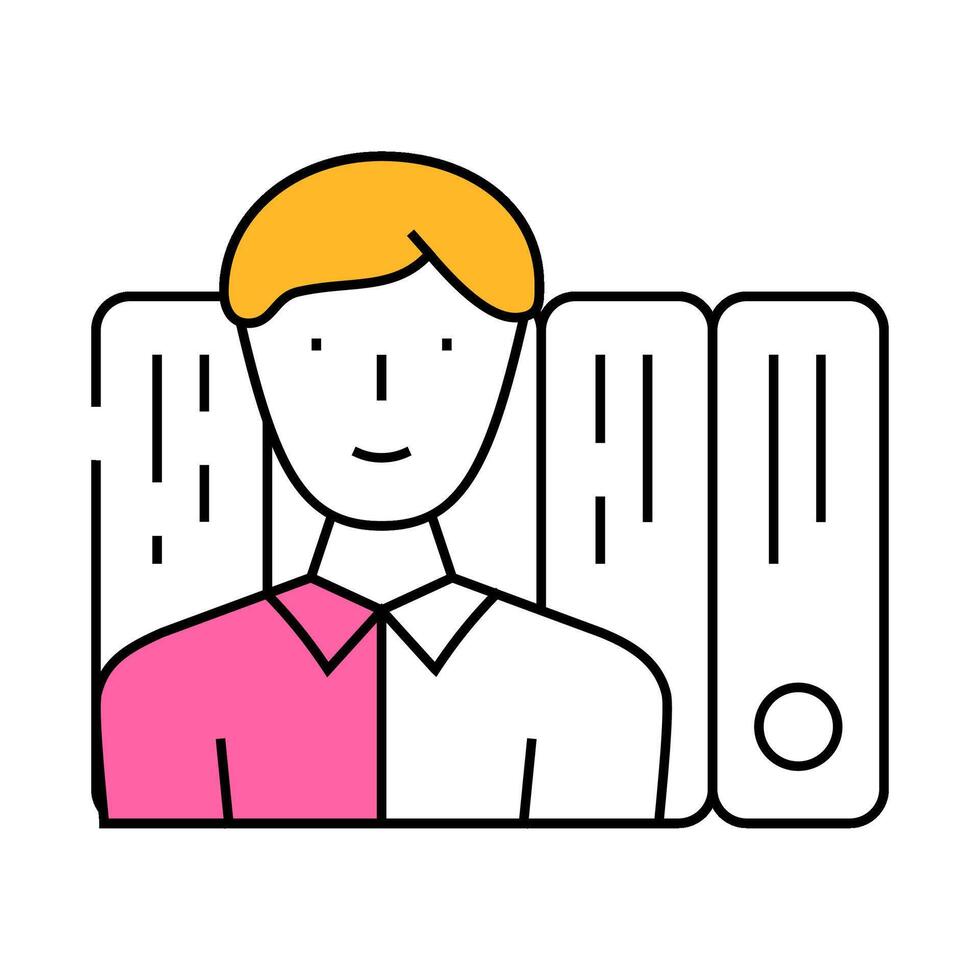 documentation of sales icon color illustration vector