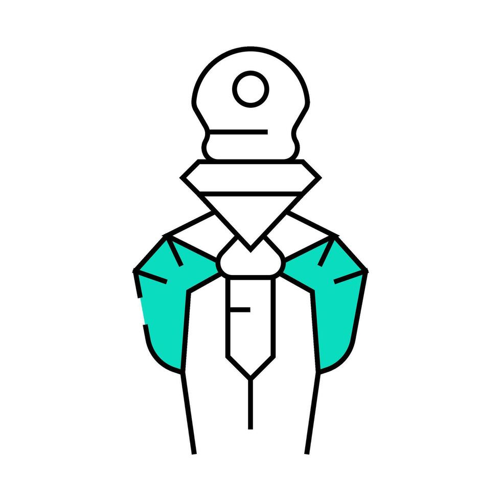 nano technology icon color illustration vector