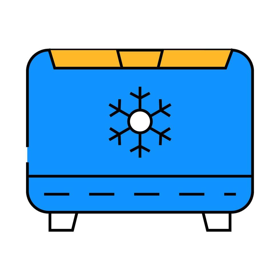 freezer electronics icon color illustration vector