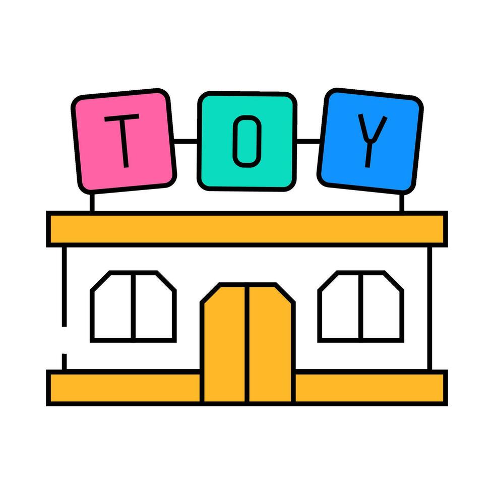 toy shop icon color illustration vector