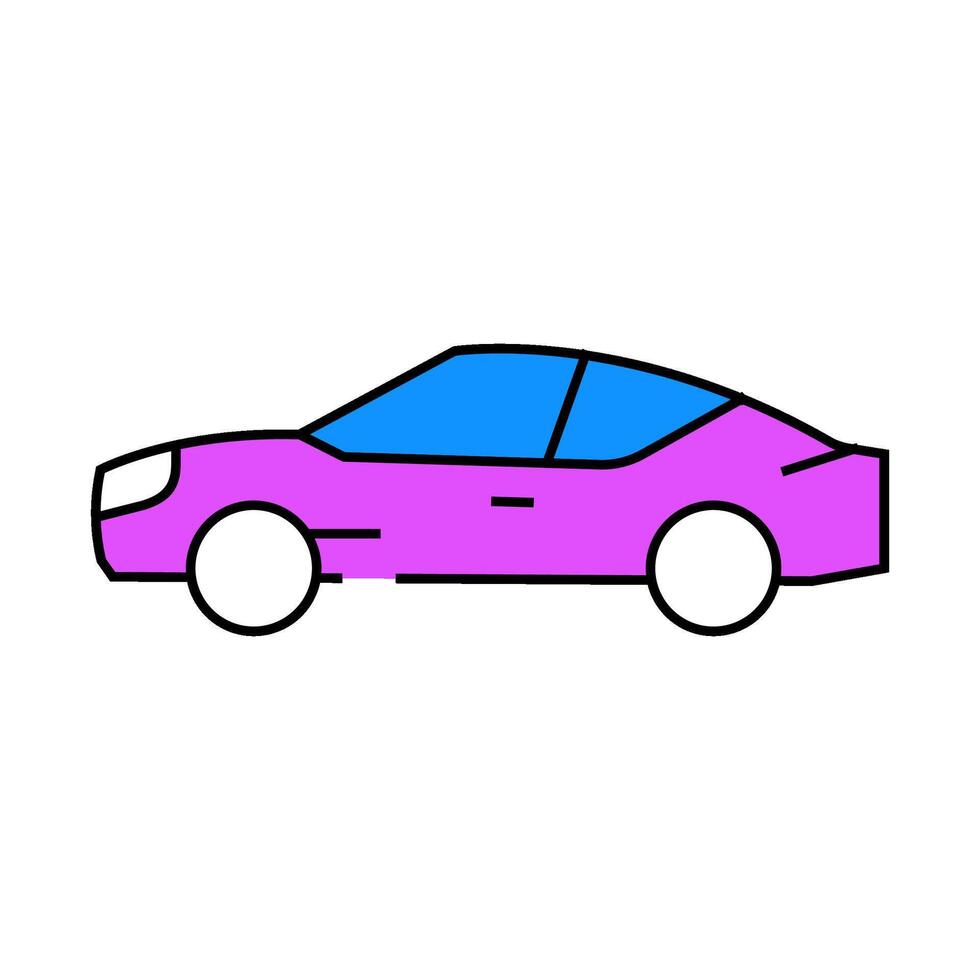 grand tourer car icon color illustration vector