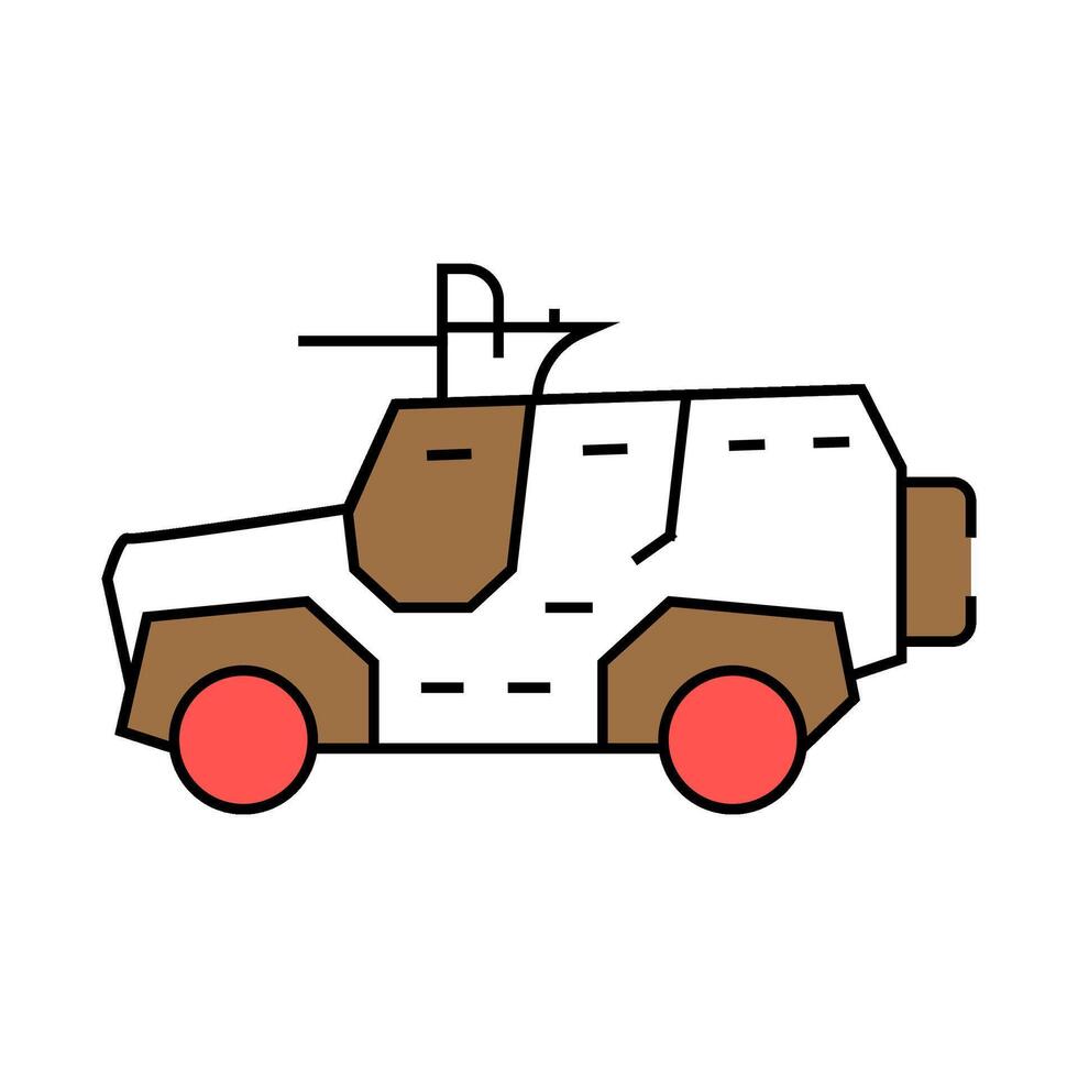 military vehicle icon color illustration vector