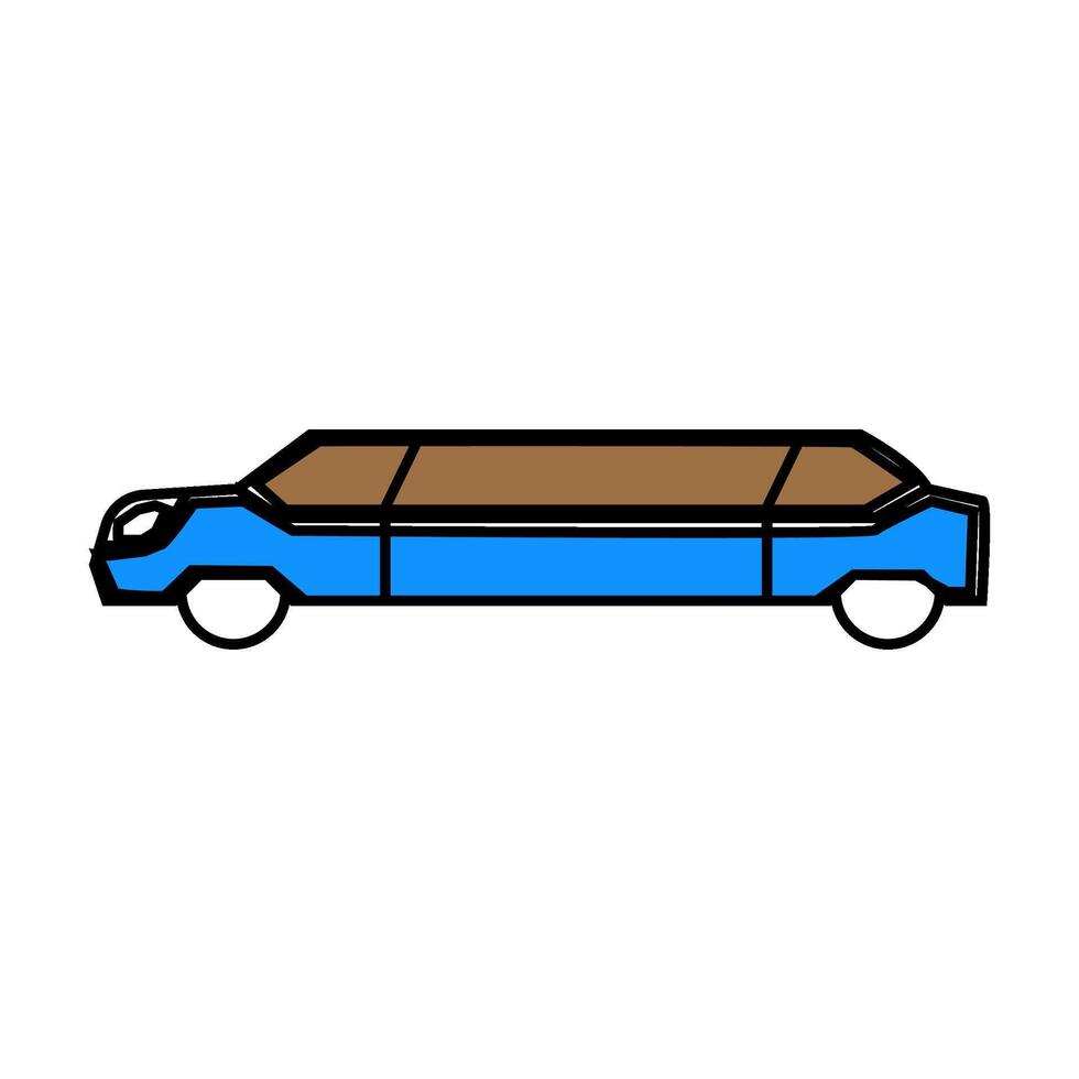 limousine car icon color illustration vector