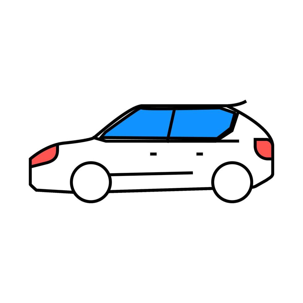 cuv crossover icon color illustration vector