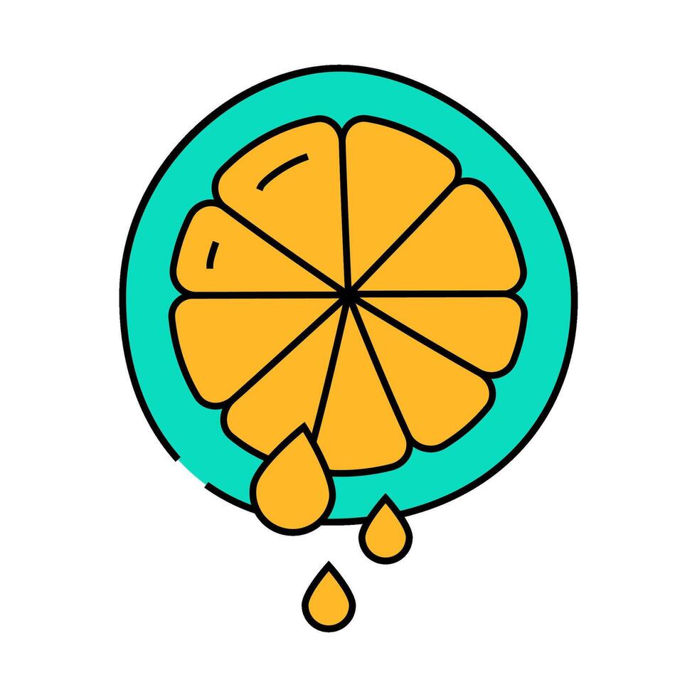 lemon juice add icon color illustration vector