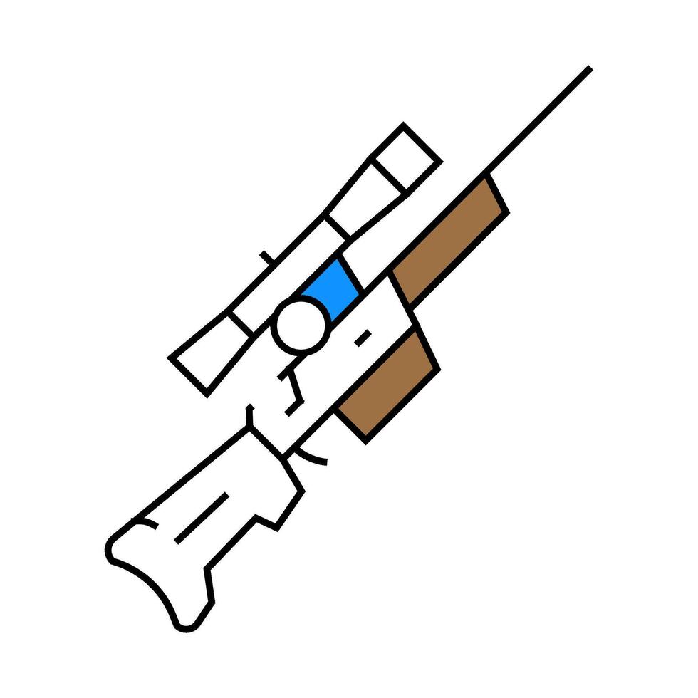 sniper rifle icon color illustration vector