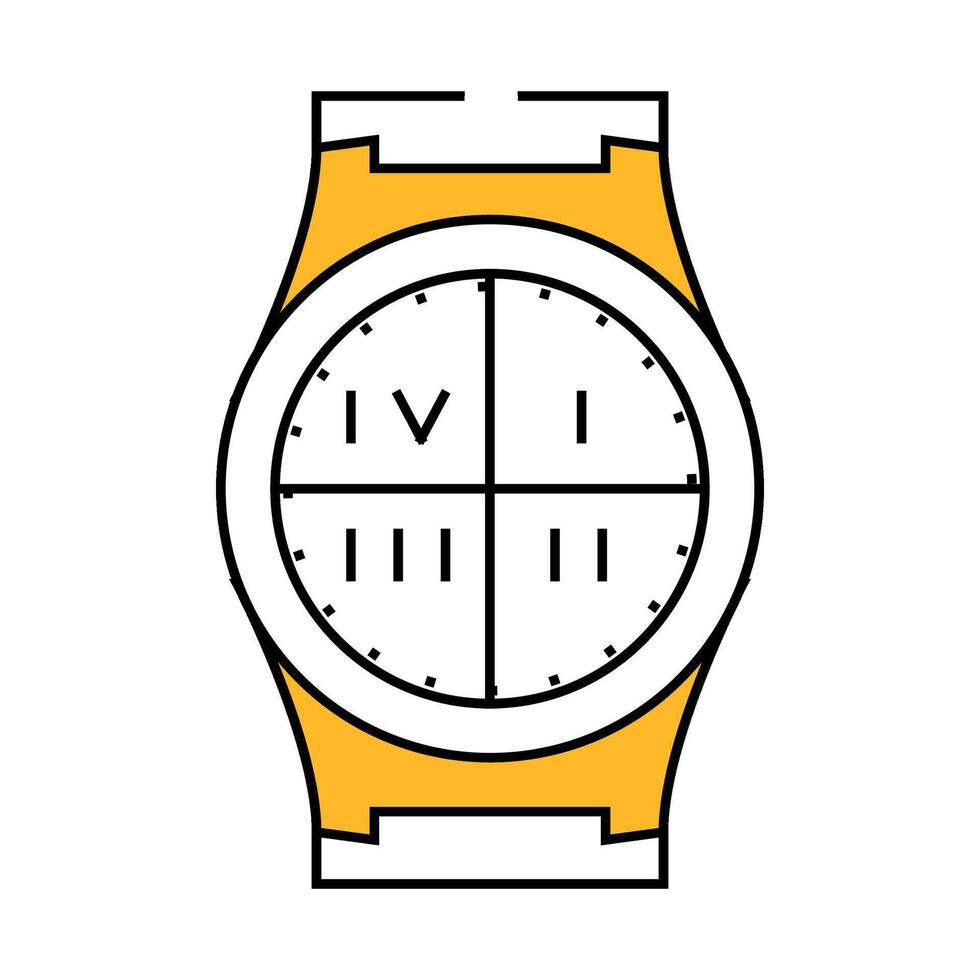 dividing hour into stages icon color illustration vector