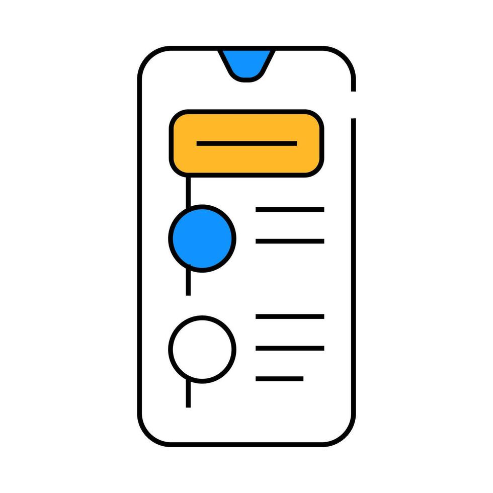 app for time management icon color illustration vector