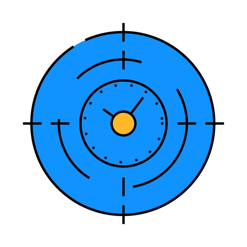 target of time management icon color illustration vector