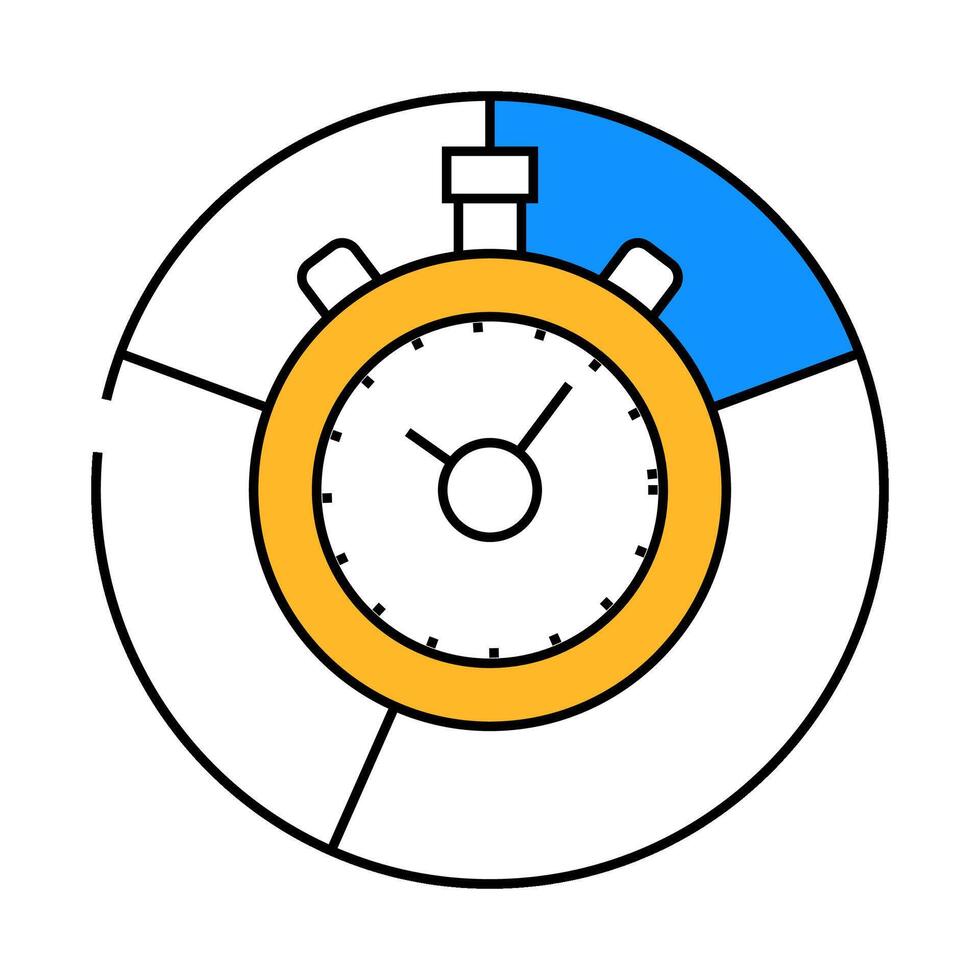 stop watch icon color illustration vector