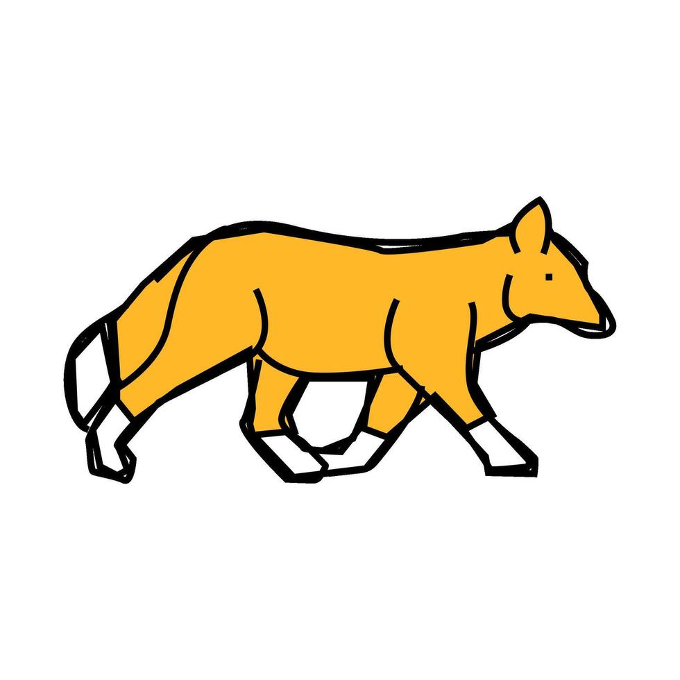 fox animal icon color illustration vector