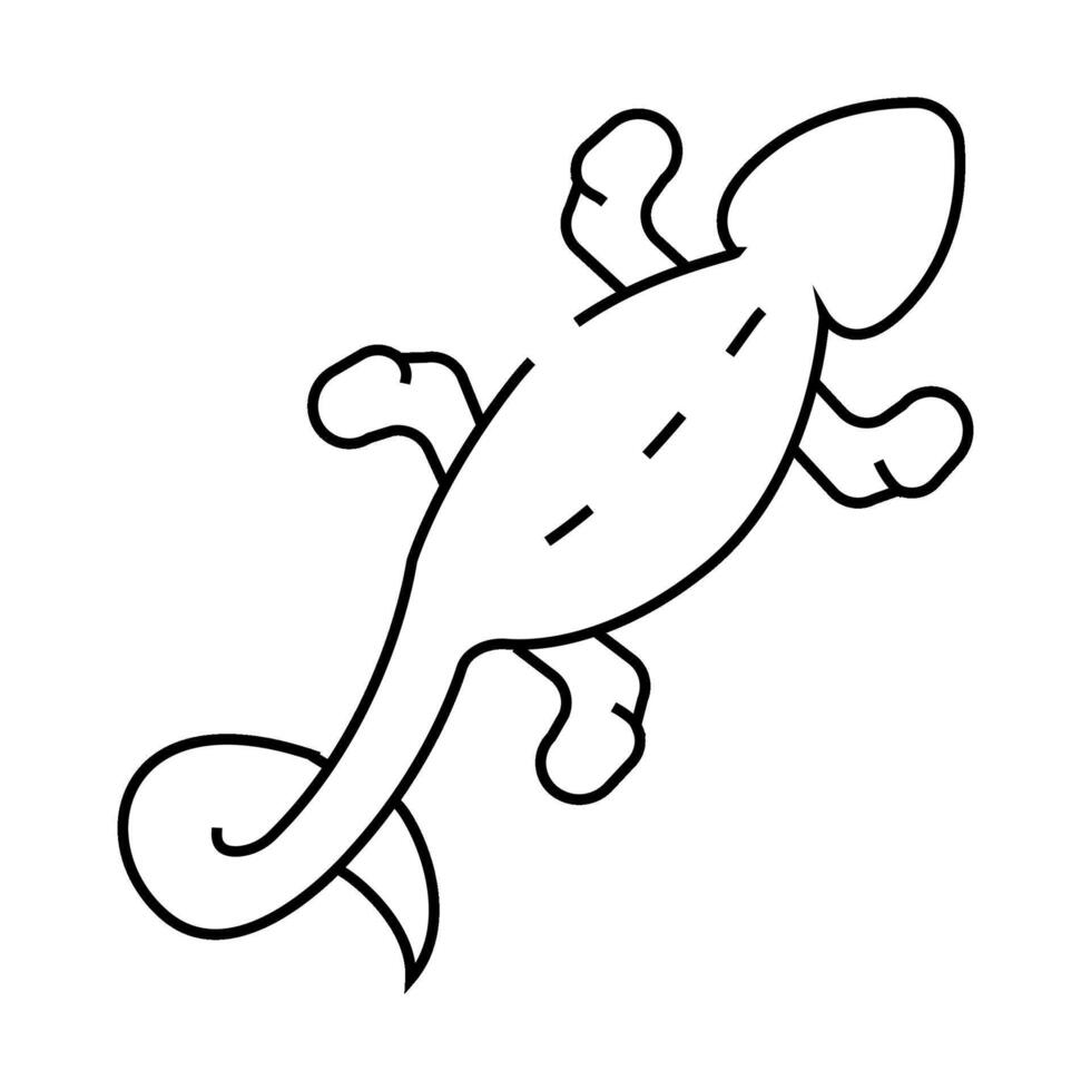 lizard animal icon color illustration vector